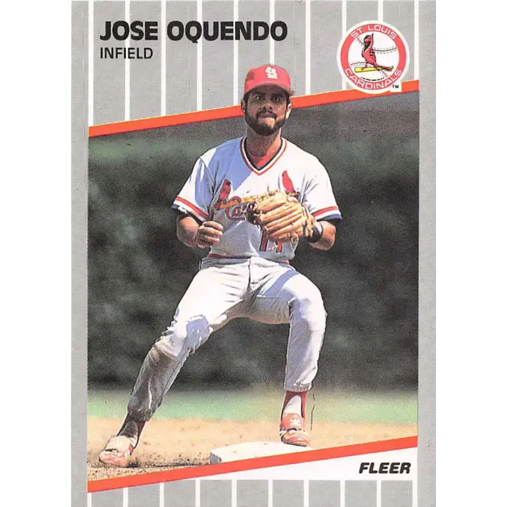 1989 Fleer #459 Jose Oquendo EX Excellent St. Louis Cardinals Baseball Card - Baseball Card Single