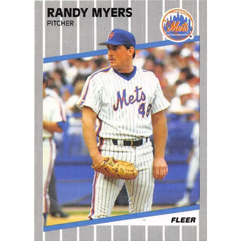 1989 Fleer #46 Randy Myers EX Excellent New York Mets Baseball Card - Baseball Card Single
