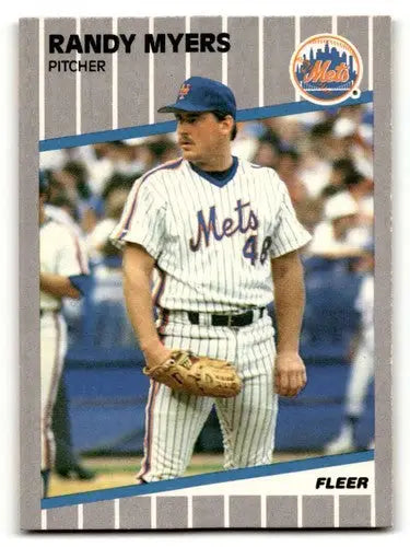 Original gloss Randy Myers Mets baseball card 1989 Fleer NM Near Mint ID 54492