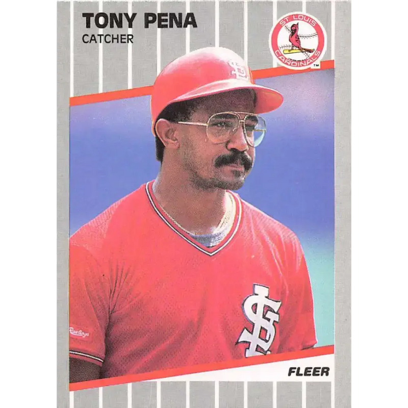 1989 Fleer #460 Tony Pena EX Excellent St. Louis Cardinals Baseball Card - Baseball Card Single