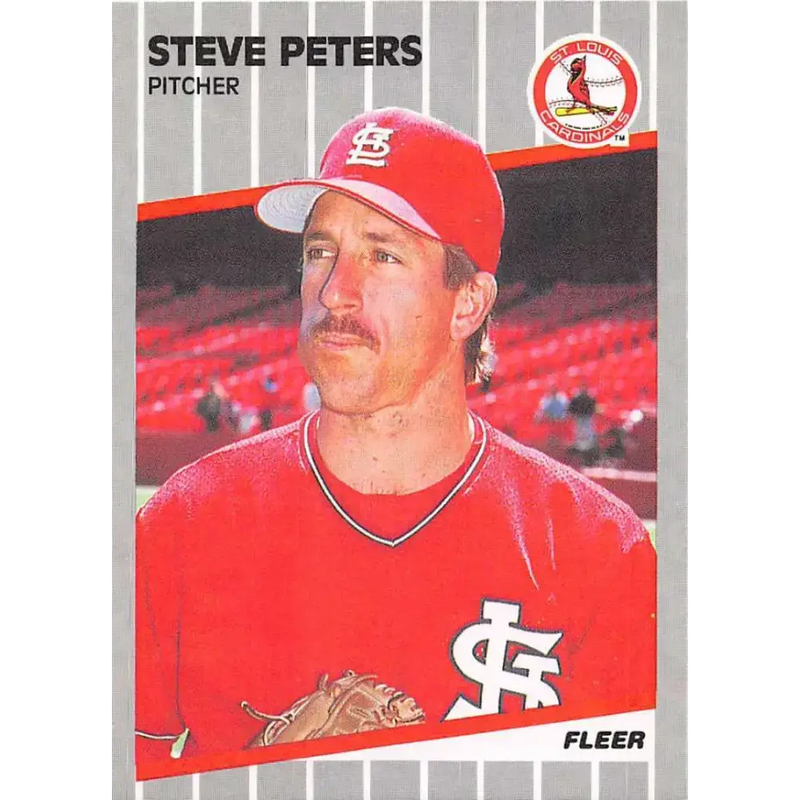 1989 Fleer #462 Steve Peters EX Excellent St. Louis Cardinals Baseball Card - Baseball Card Single