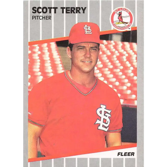 1989 Fleer #464 Scott Terry EX Excellent St. Louis Cardinals Baseball Card - Baseball Card Single