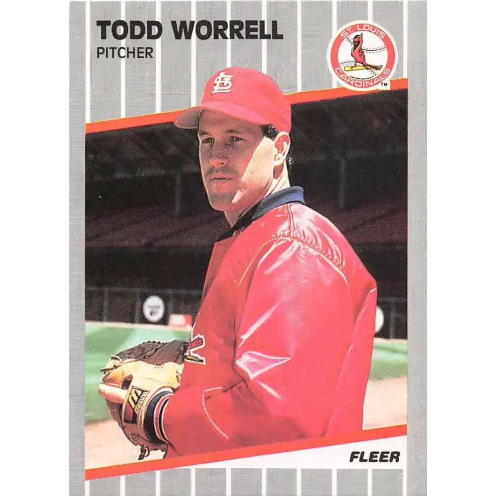 1989 Fleer #466 Todd Worrell EX Excellent St. Louis Cardinals Baseball Card - Baseball Card Single