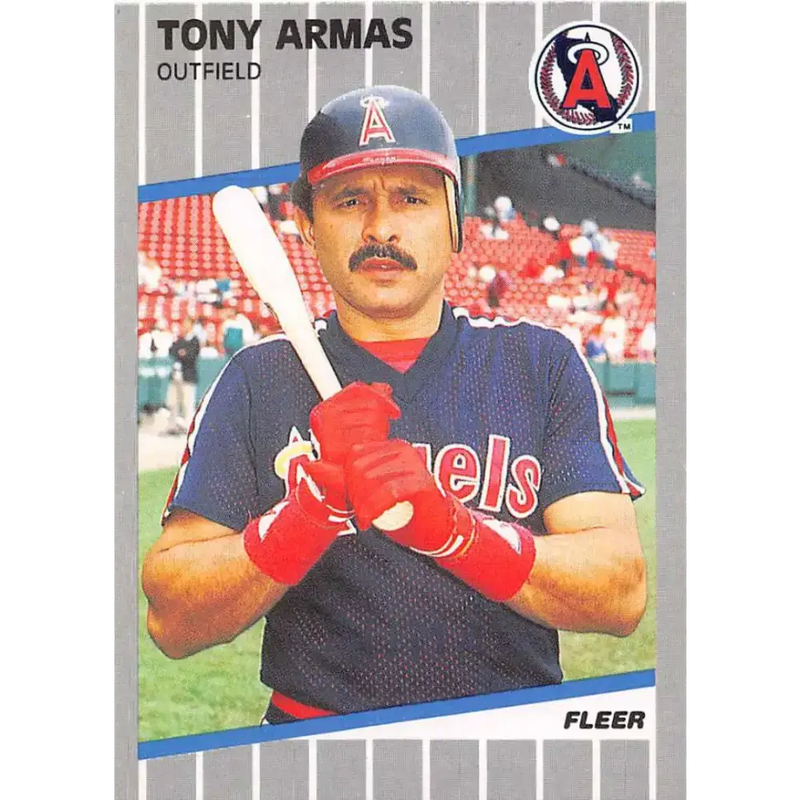 1989 Fleer #467 Tony Armas EX Excellent California Angels Baseball Card - Baseball Card Single