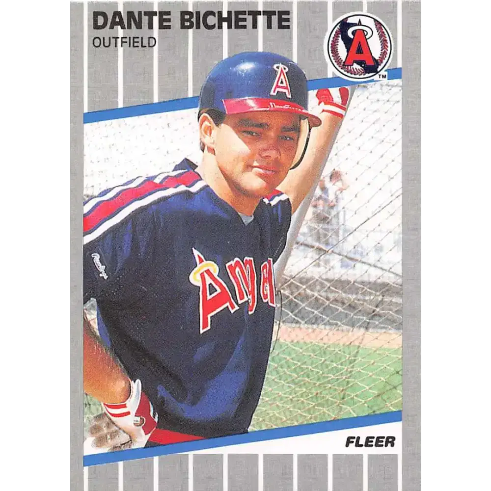 1989 Fleer #468 Dante Bichette EX Excellent RC Rookie California Angels Baseball Card