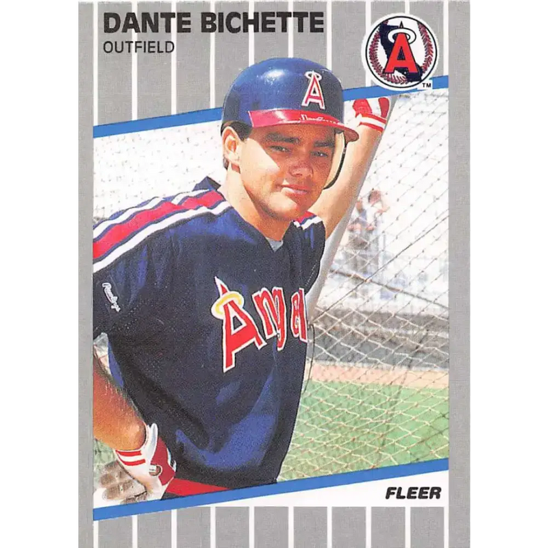 1989 Fleer #468 Dante Bichette EX Excellent RC Rookie California Angels Baseball Card