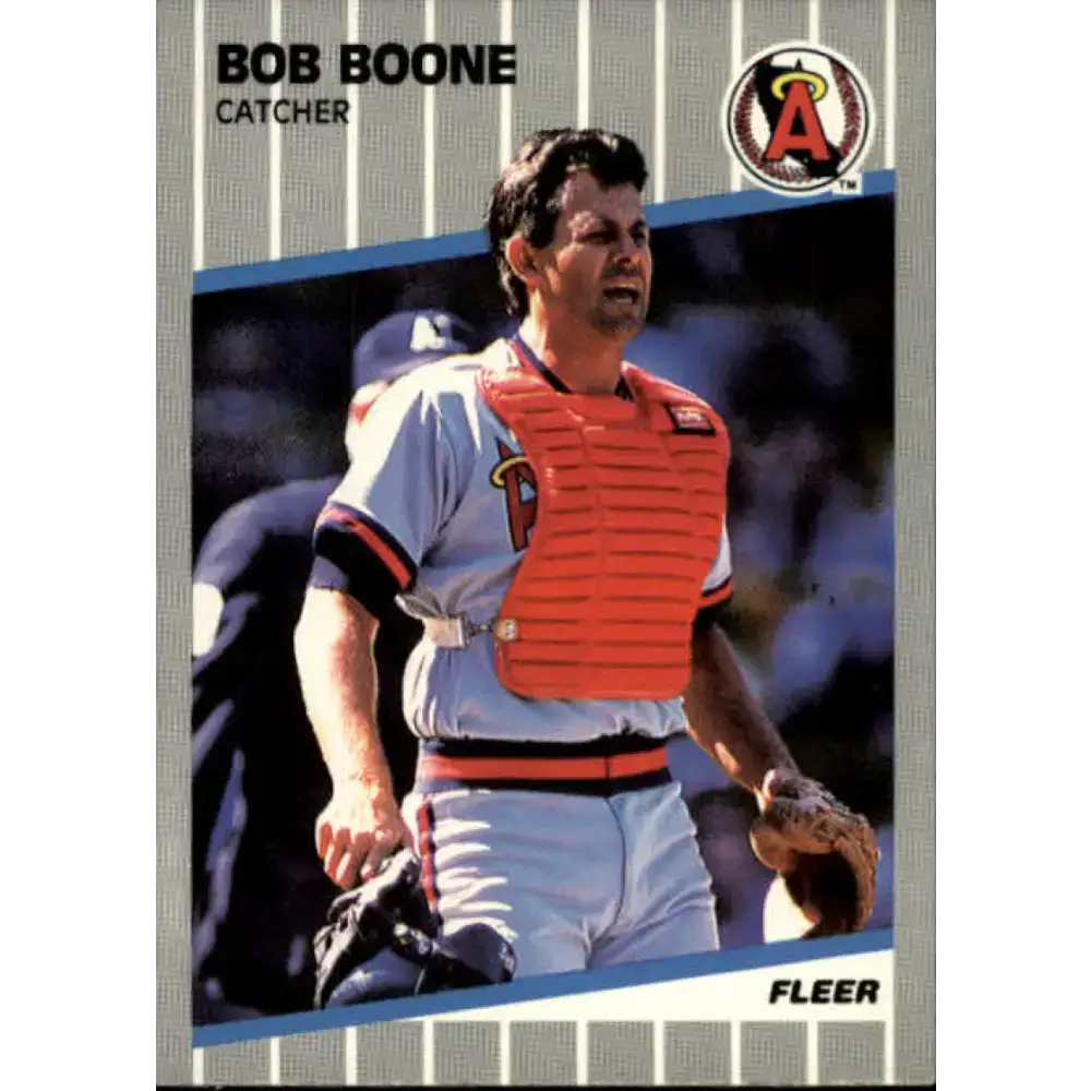 1989 Fleer #469 Bob Boone EX Excellent California Angels Baseball Card - Baseball Card Single