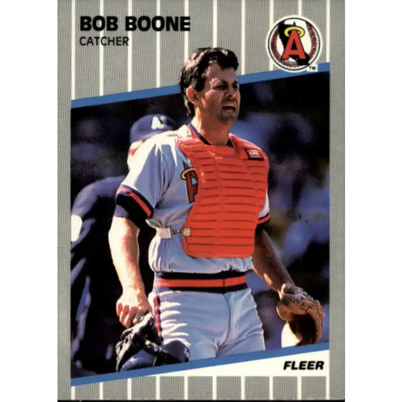 1989 Fleer #469 Bob Boone EX Excellent California Angels Baseball Card - Baseball Card Single