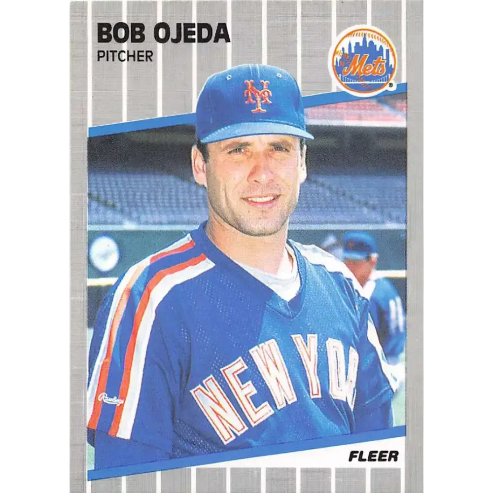 1989 Fleer #47 Bob Ojeda EX Excellent New York Mets Baseball Card - Baseball Card Single