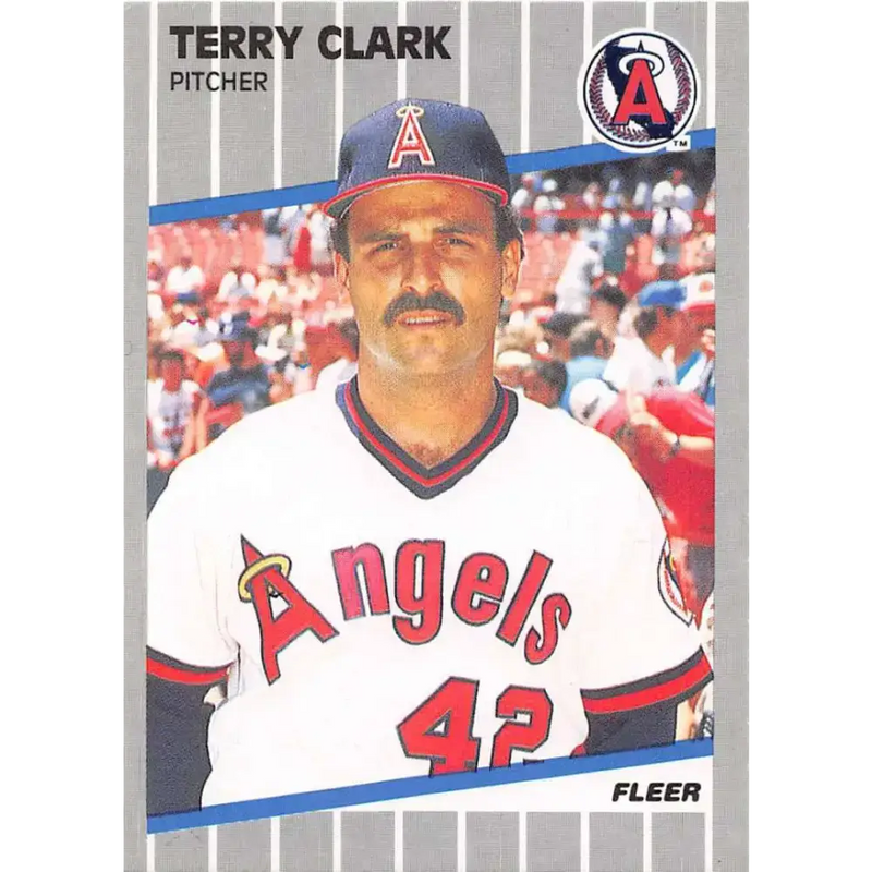 1989 Fleer #470 Terry Clark EX Excellent RC Rookie California Angels Baseball Card