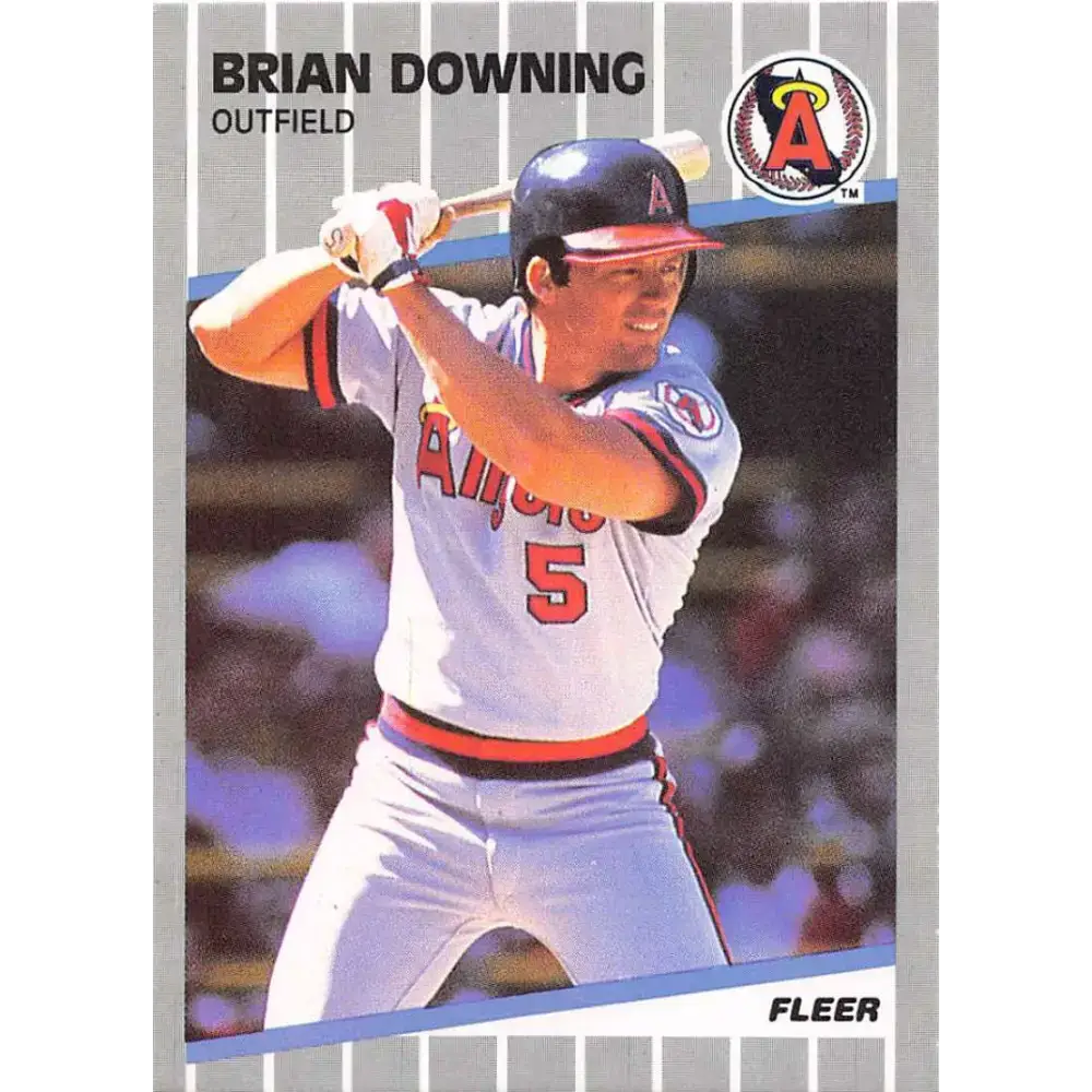 1989 Fleer #475 Brian Downing EX Excellent California Angels Baseball Card - Baseball Card Single