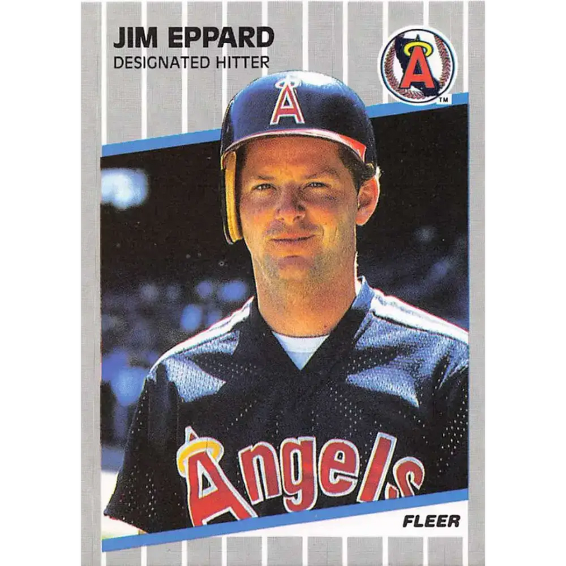 1989 Fleer #476 Jim Eppard EX Excellent California Angels Baseball Card - Baseball Card Single