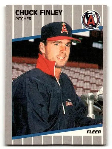 Chuck Finley California Angels baseball card from 1989 Fleer #477 product