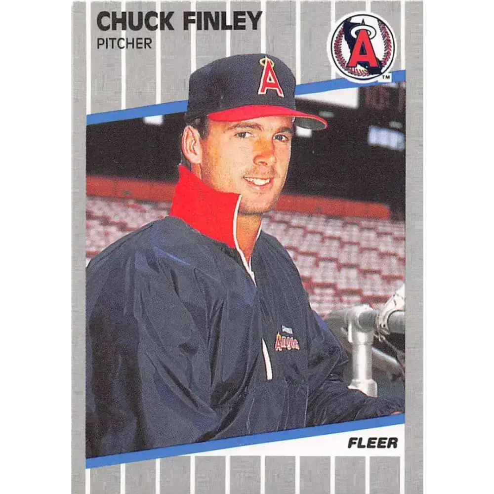 1989 Fleer #477 Chuck Finley EX Excellent California Angels Baseball Card - Baseball Card Single
