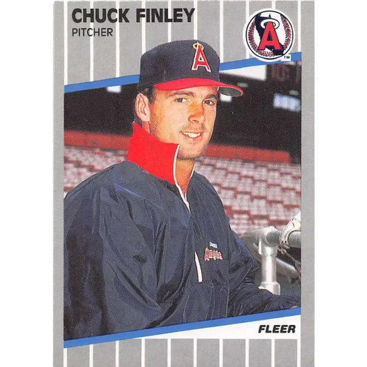 1989 Fleer #477 Chuck Finley EX Excellent California Angels Baseball Card - Baseball Card Single