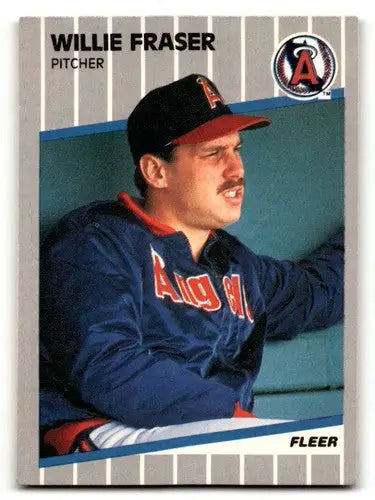 Willie Fraser California Angels baseball card from 1989 Fleer #478 NM Ne ID 60647