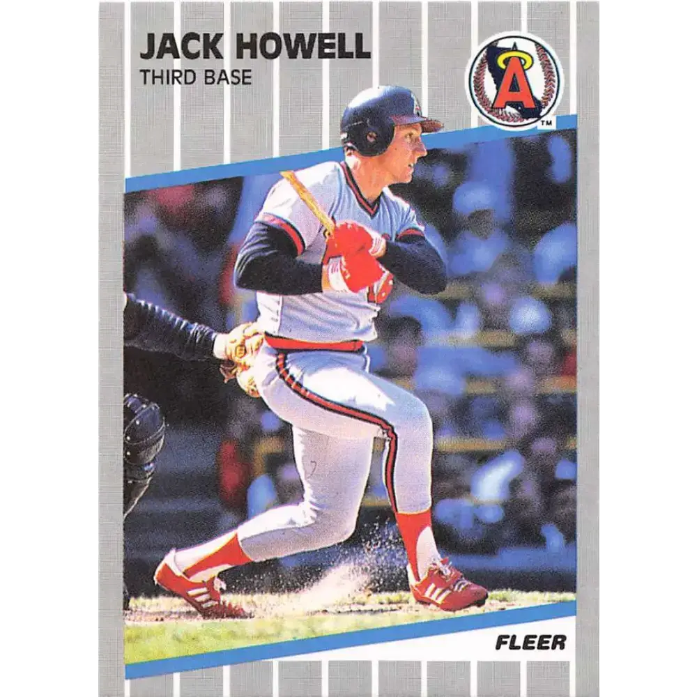 1989 Fleer #480 Jack Howell EX Excellent California Angels Baseball Card - Baseball Card Single