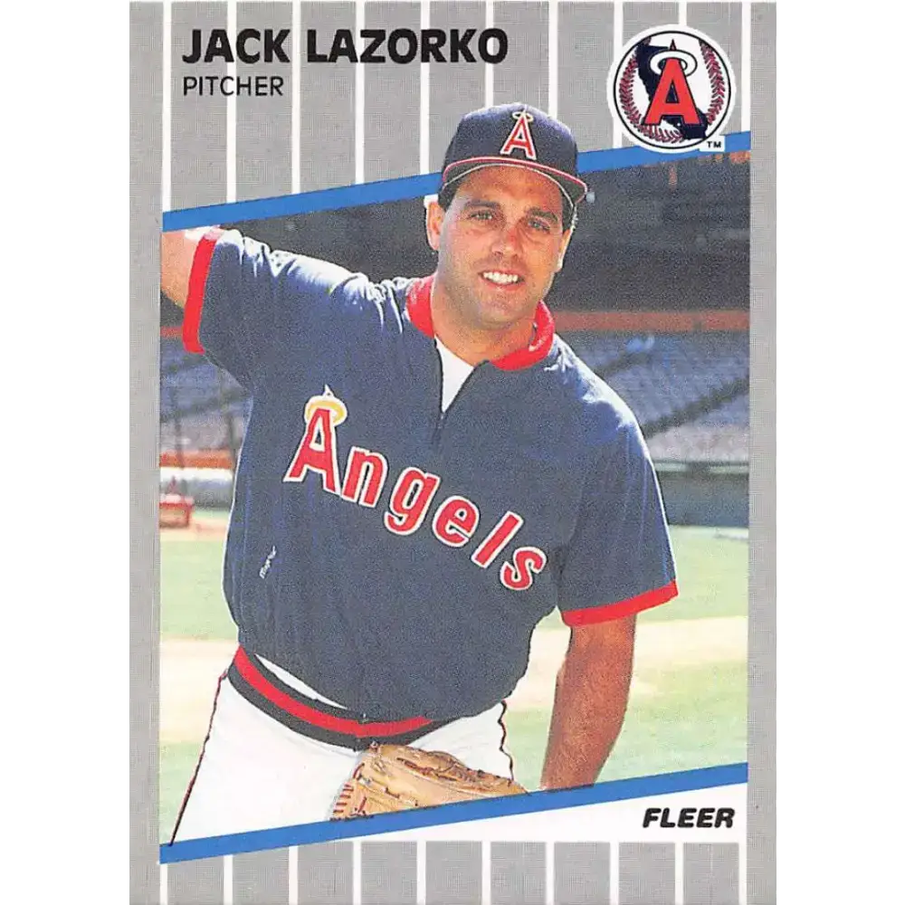1989 Fleer #482 Jack Lazorko EX Excellent California Angels Baseball Card