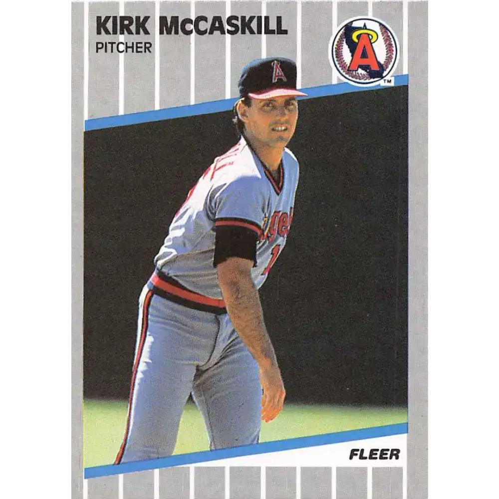 1989 Fleer #483 Kirk McCaskill EX Excellent California Angels Baseball Card - Baseball Card Single
