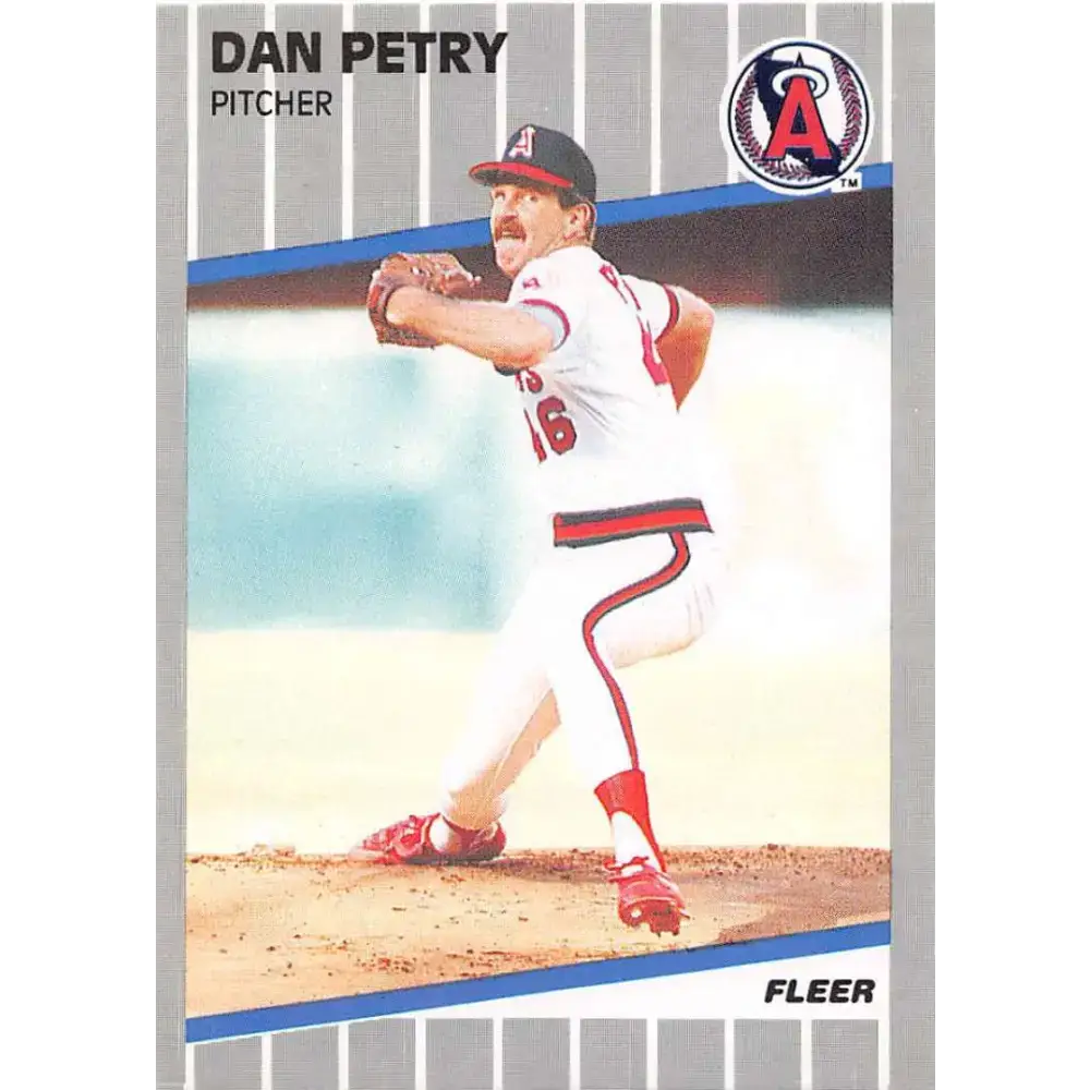 1989 Fleer #486 Dan Petry EX Excellent California Angels Baseball Card - Baseball Card Single