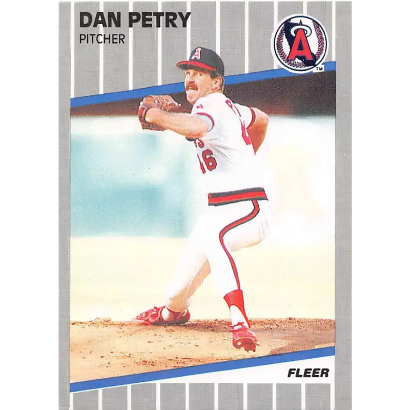 1989 Fleer #486 Dan Petry EX Excellent California Angels Baseball Card - Baseball Card Single