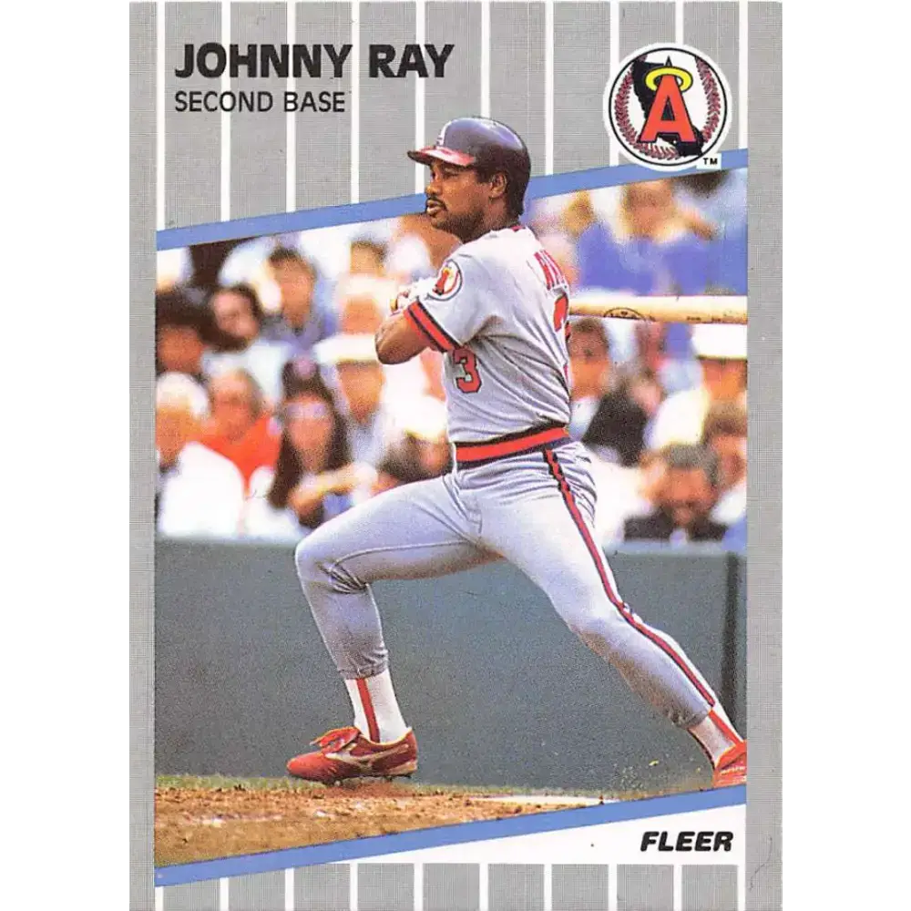 1989 Fleer #487 Johnny Ray EX Excellent California Angels Baseball Card - Baseball Card Single
