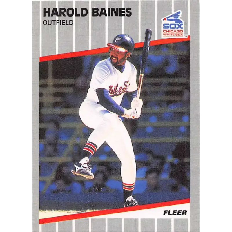 1989 Fleer #491 Harold Baines EX Excellent Chicago White Sox Baseball Card - Baseball Card Single