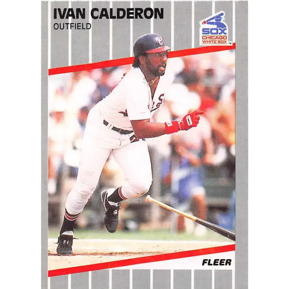 1989 Fleer #493 Ivan Calderon EX Excellent Chicago White Sox Baseball Card - Baseball Card Single