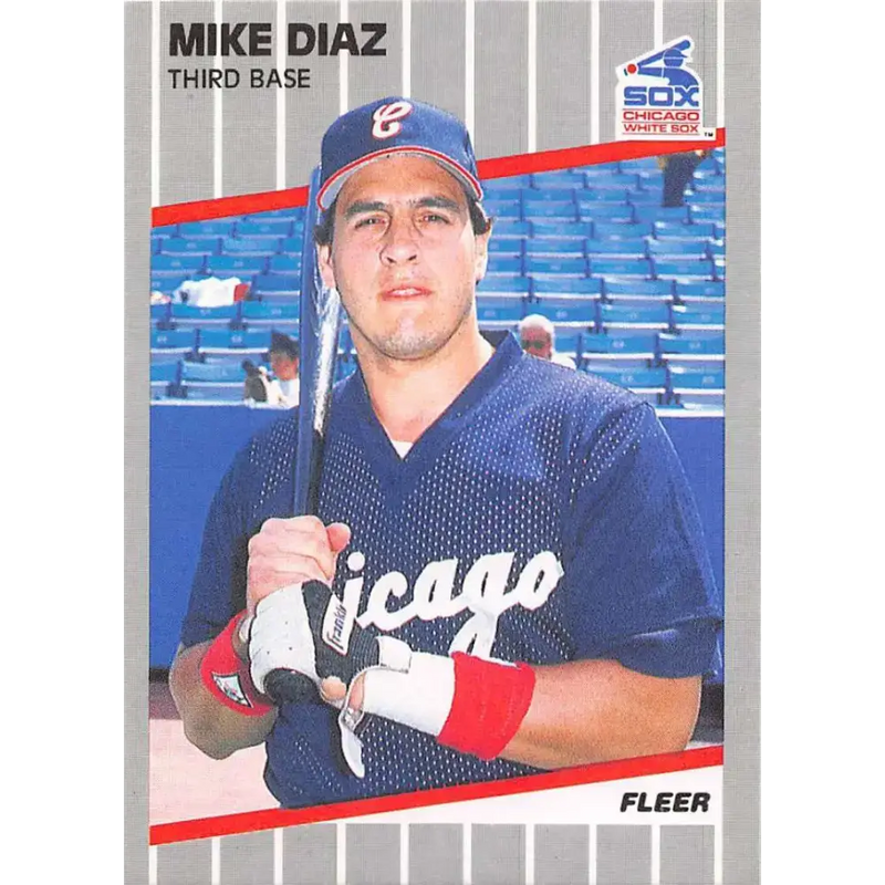 1989 Fleer #494 Mike Diaz EX Excellent Chicago White Sox Baseball Card - Baseball Card Single