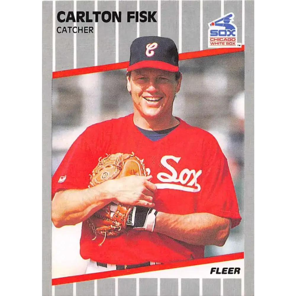 1989 Fleer #495 Carlton Fisk EX Excellent Chicago White Sox Baseball Card - Baseball Card Single
