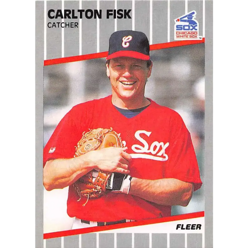 1989 Fleer #495 Carlton Fisk EX Excellent Chicago White Sox Baseball Card - Baseball Card Single
