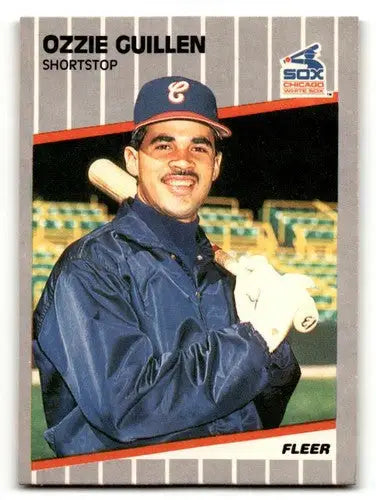 Ozzie Guillen Chicago White Sox baseball card from 1989 Fleer series