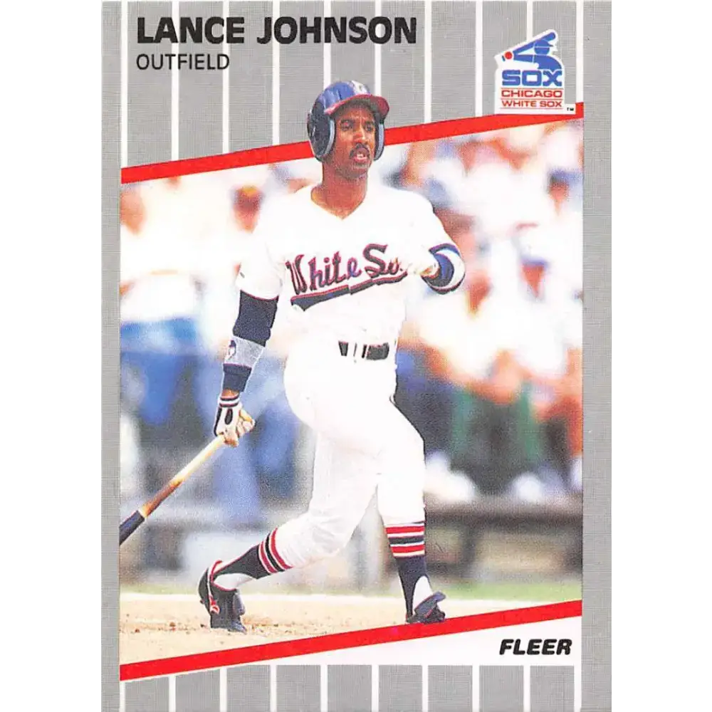 1989 Fleer #499 Lance Johnson EX Excellent Chicago White Sox Baseball Card - Baseball Card Single