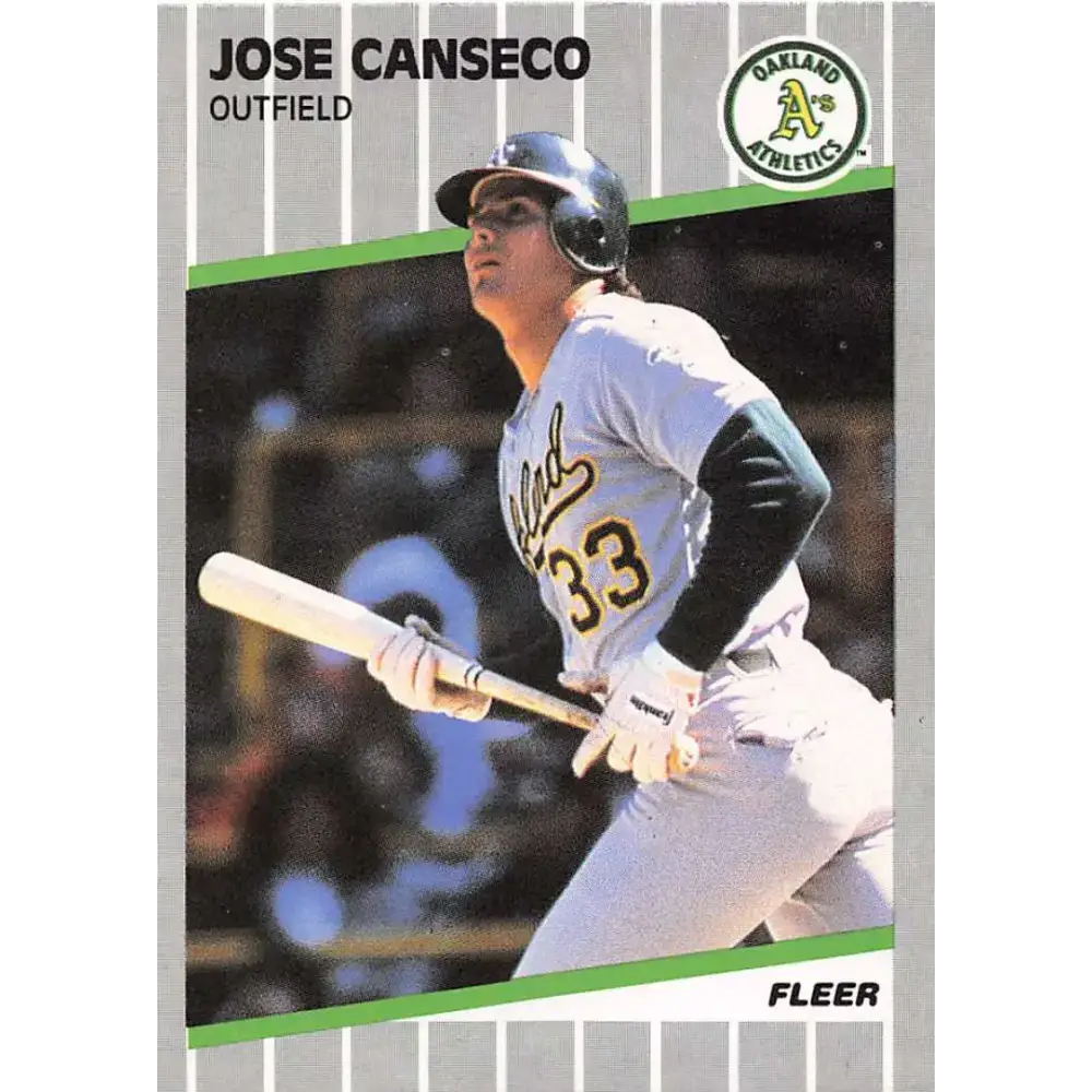 1989 Fleer #5 Jose Canseco EX Excellent Oakland Athletics Baseball Card - Baseball Card Single