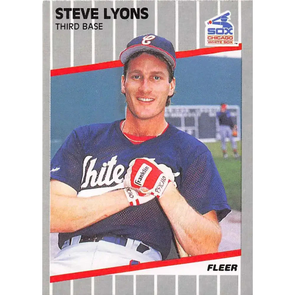 1989 Fleer #502 Steve Lyons EX Excellent Chicago White Sox Baseball Card - Baseball Card Single