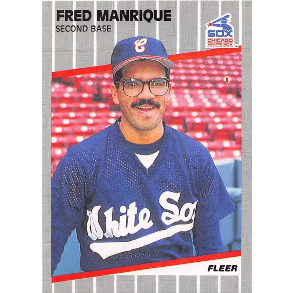 1989 Fleer #503 Fred Manrique EX Excellent Chicago White Sox Baseball Card - Baseball Card Single
