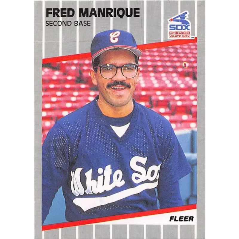 1989 Fleer #503 Fred Manrique EX Excellent Chicago White Sox Baseball Card - Baseball Card Single