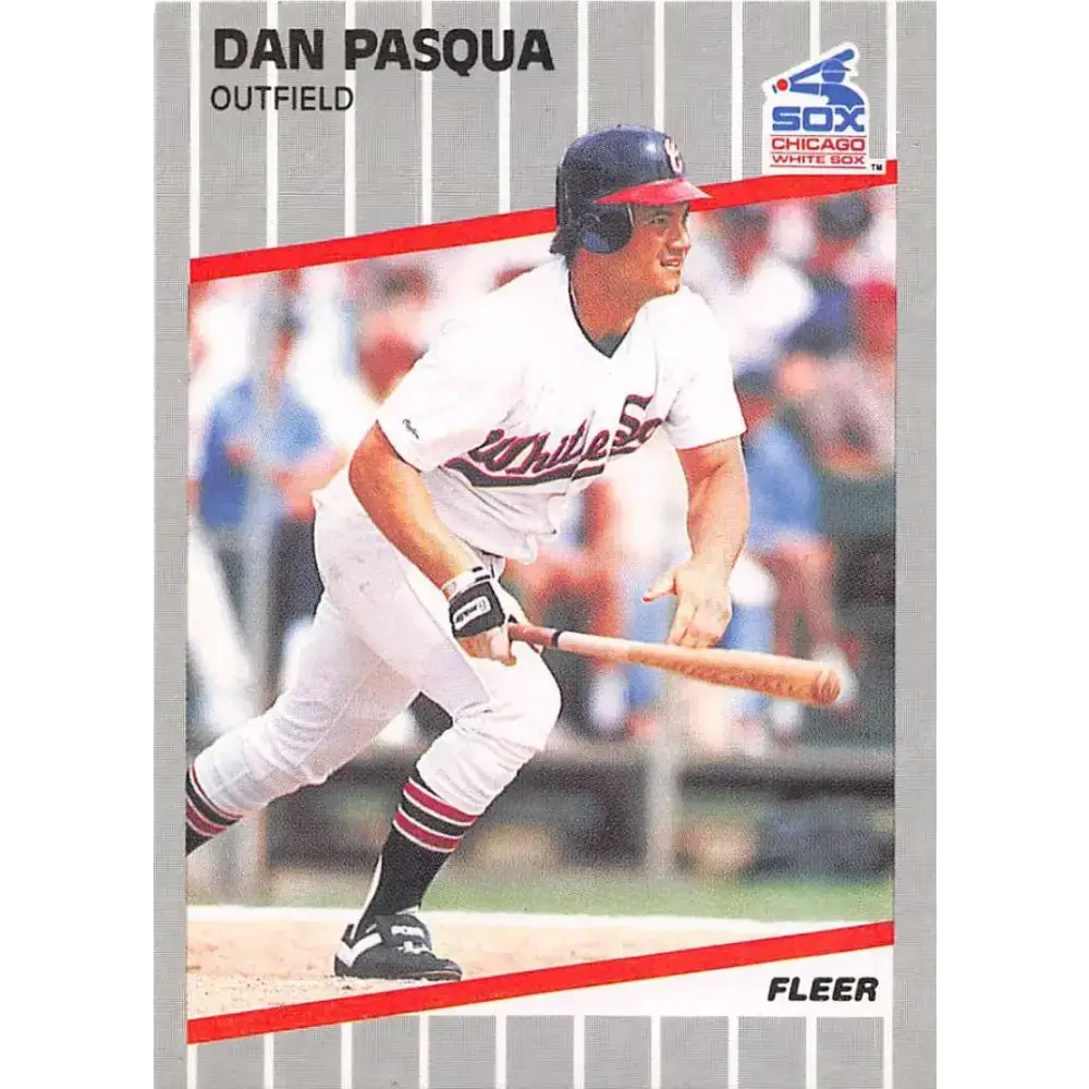 1989 Fleer #507 Dan Pasqua EX Excellent Chicago White Sox Baseball Card - Baseball Card Single