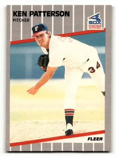 Original gloss Ken Patterson Chicago White Sox baseball card from 1989 Fleer #508