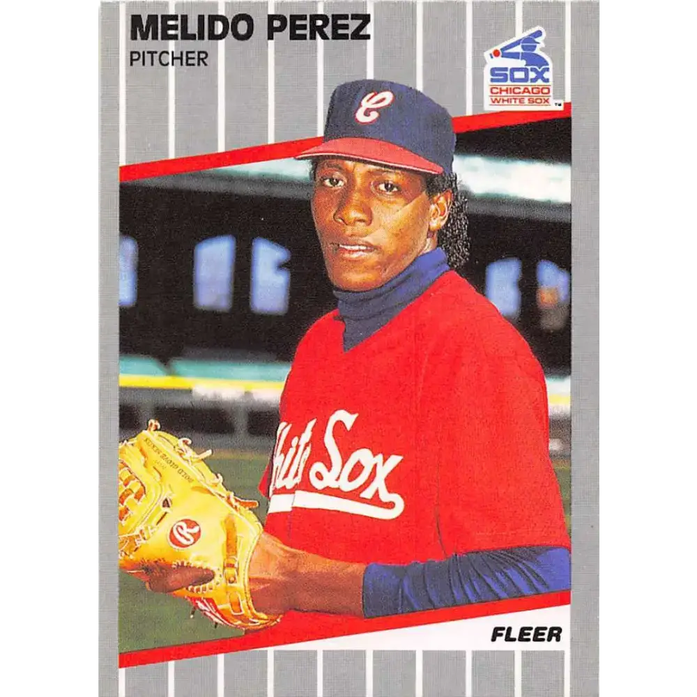 1989 Fleer #509 Melido Perez EX Excellent Chicago White Sox Baseball Card - Baseball Card Single