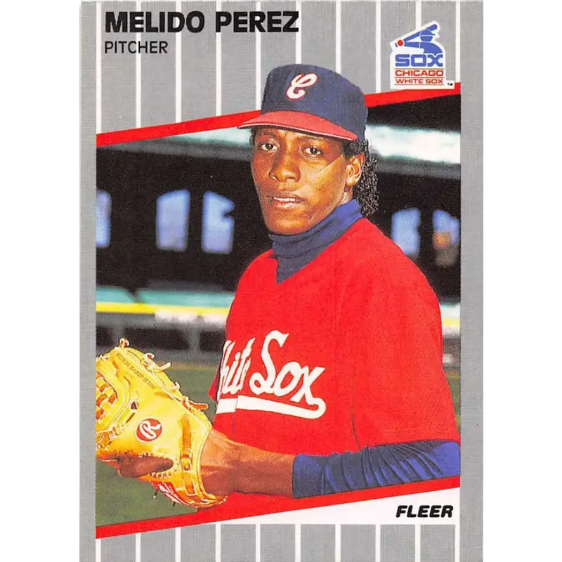1989 Fleer #509 Melido Perez EX Excellent Chicago White Sox Baseball Card - Baseball Card Single