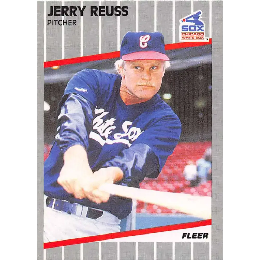 1989 Fleer #510 Jerry Reuss EX Excellent Chicago White Sox Baseball Card - Baseball Card Single