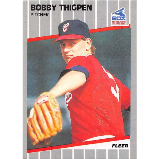 1989 Fleer #512 Bobby Thigpen EX Excellent Chicago White Sox Baseball Card - Baseball Card Single