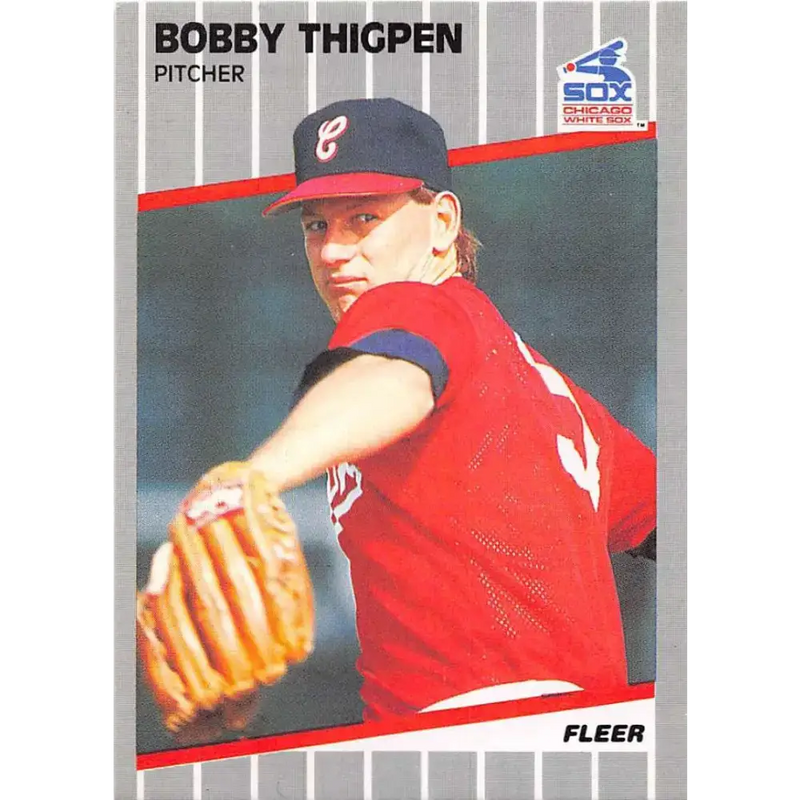 1989 Fleer #512 Bobby Thigpen EX Excellent Chicago White Sox Baseball Card - Baseball Card Single