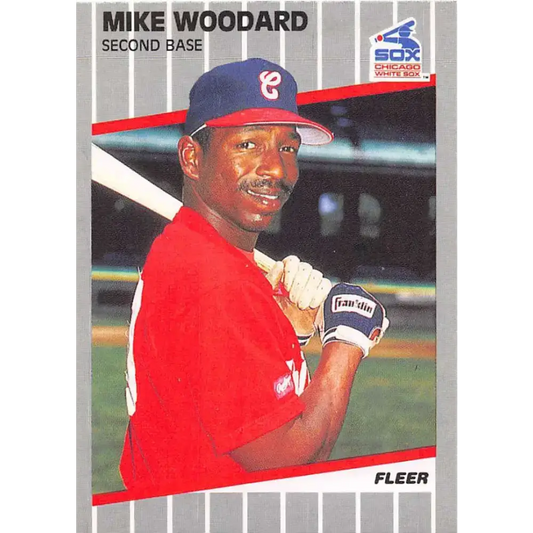 1989 Fleer #513 Mike Woodard EX Excellent Chicago White Sox Baseball Card - Baseball Card Single