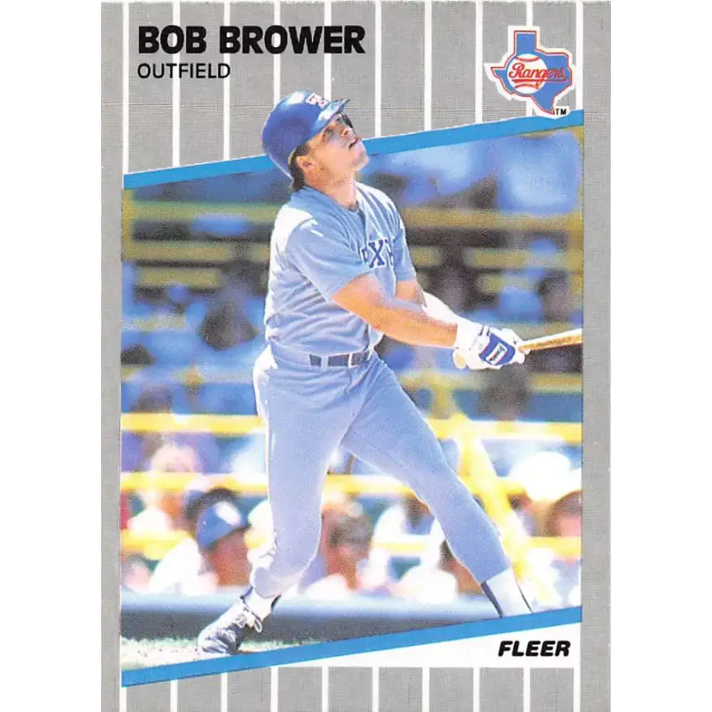 1989 Fleer #514 Bob Brower EX Excellent Texas Rangers Baseball Card - Baseball Card Single