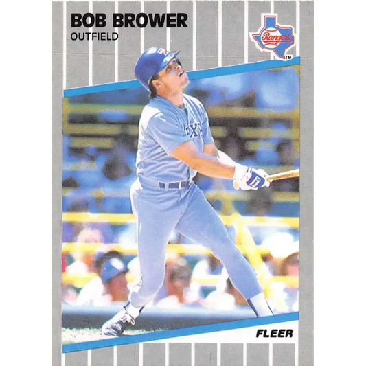 1989 Fleer #514 Bob Brower EX Excellent Texas Rangers Baseball Card - Baseball Card Single