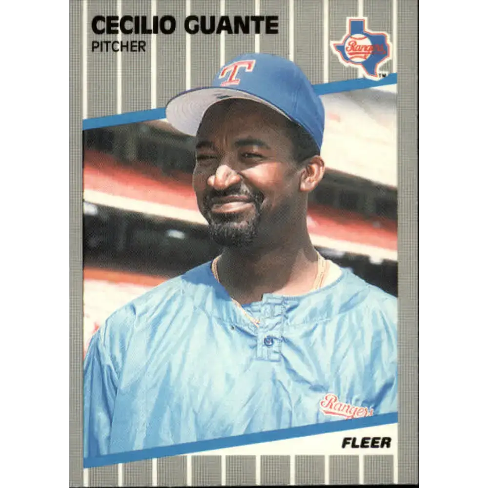 1989 Fleer #519 Cecilio Guante EX Excellent Texas Rangers Baseball Card - Baseball Card Single