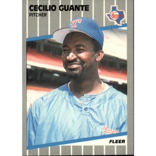 1989 Fleer #519 Cecilio Guante EX Excellent Texas Rangers Baseball Card - Baseball Card Single