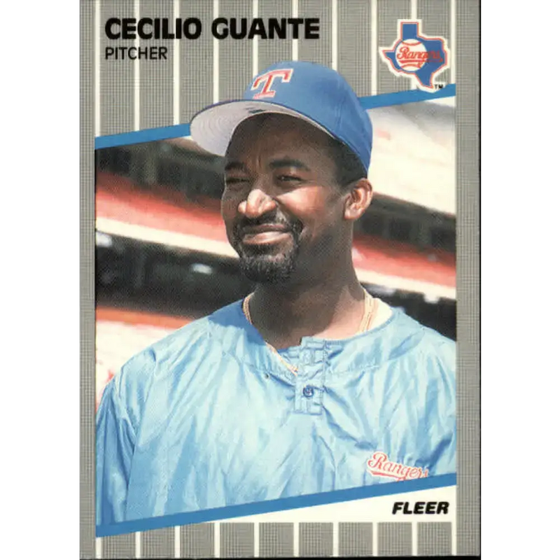1989 Fleer #519 Cecilio Guante EX Excellent Texas Rangers Baseball Card - Baseball Card Single